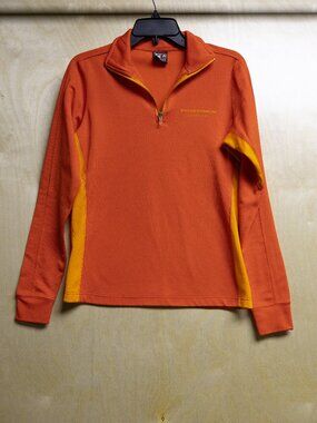 Outfitter Trading Orange Fleece Breckenridge CO Long Sleeve 1/4 Zip Womens Med